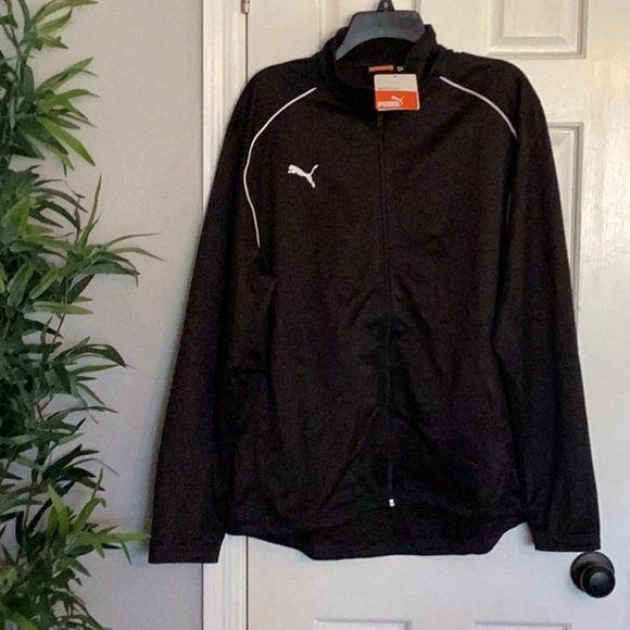 Puma men’s black full zip training jacket NWT L - Picture 1 of 10